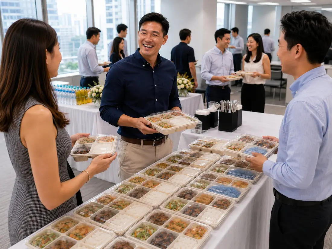 Bento boxes delivered for a meeting of fifteen in Singapore