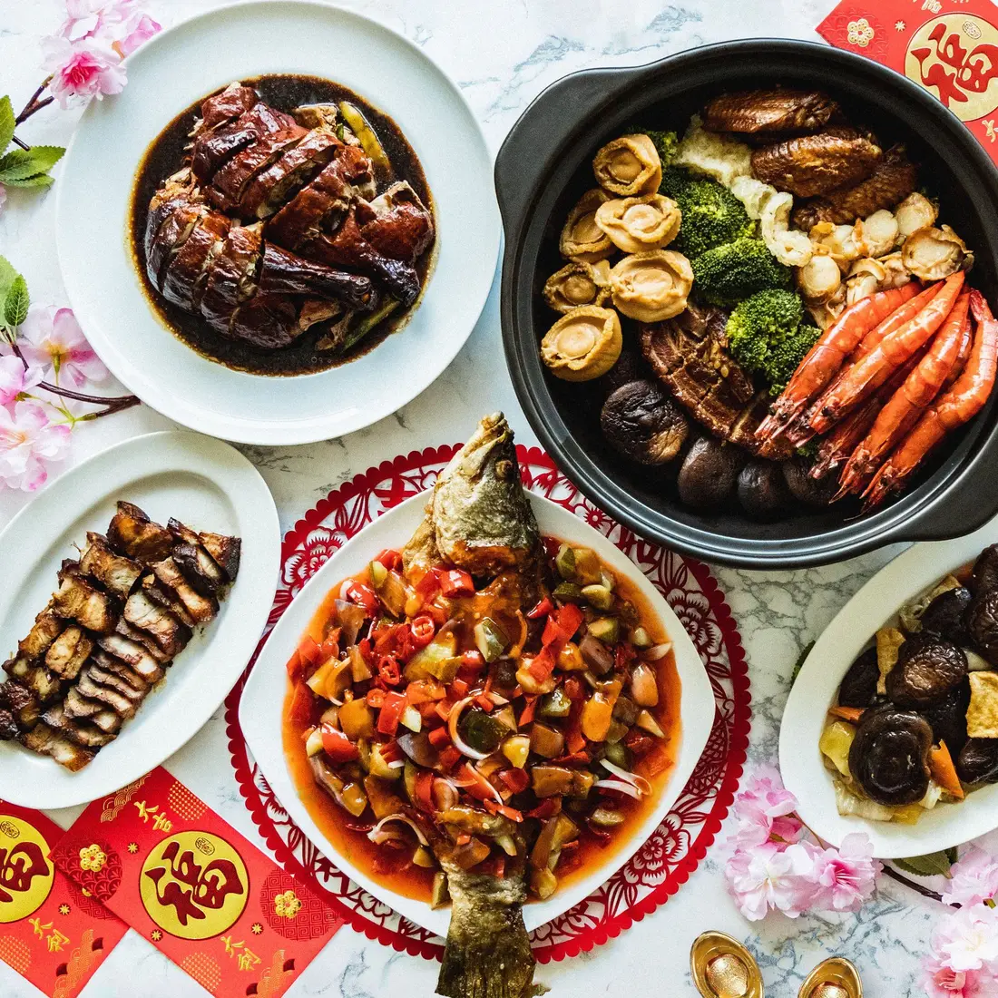 Chinese New Year buffet catering for thirty guests in Singapore